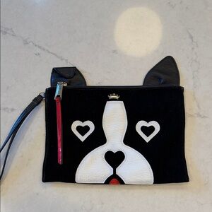 Jucy Couture and White Dog Face Clutch